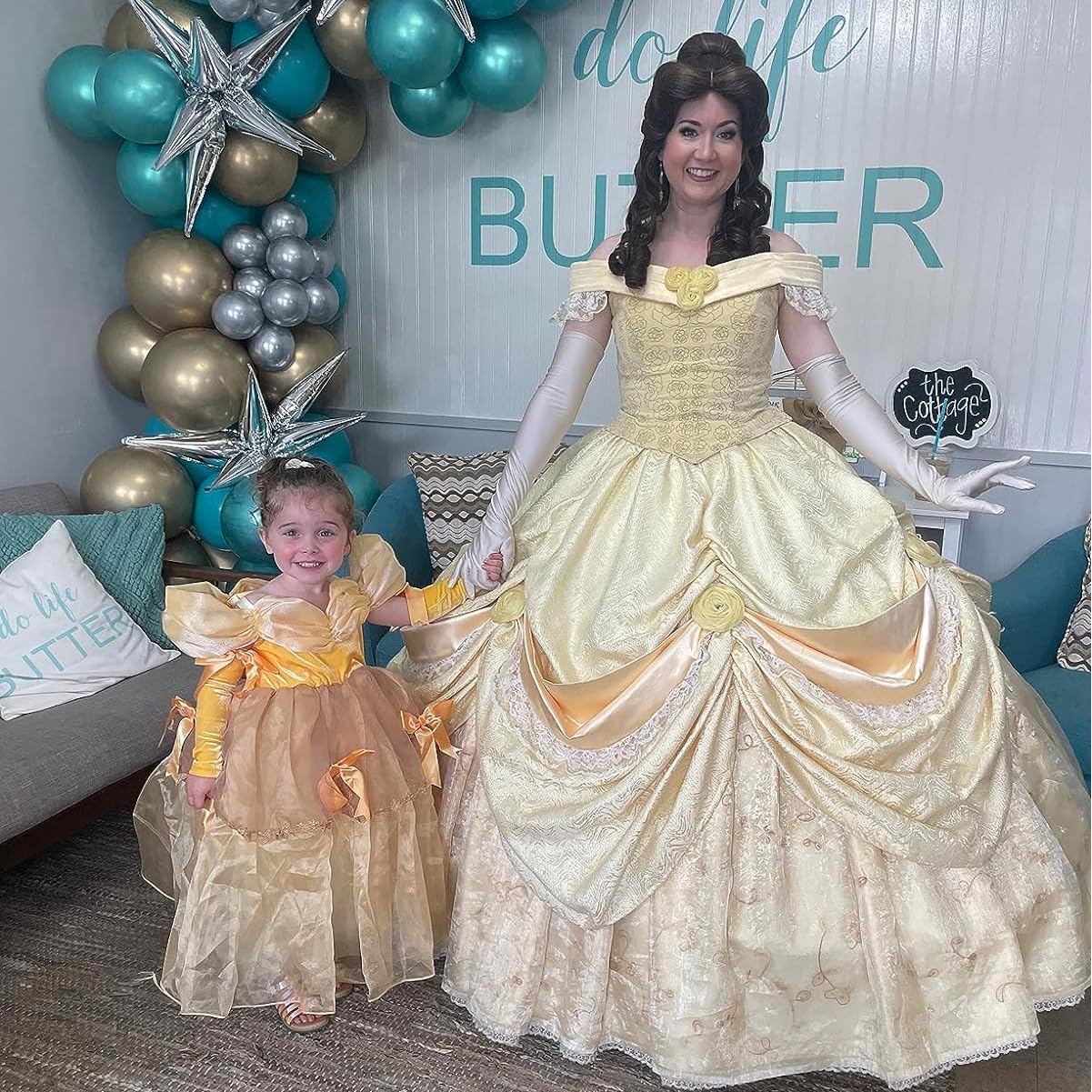 Belle Princess Dress Halloween Girl Yellow Costume for 2-7 Years - Image 2