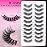 Veleasha Russian Strip Lashes with Clear Band Looks Like Eyelash Extensions D Curl Lash Strips 10 Pairs Pack (DT05)