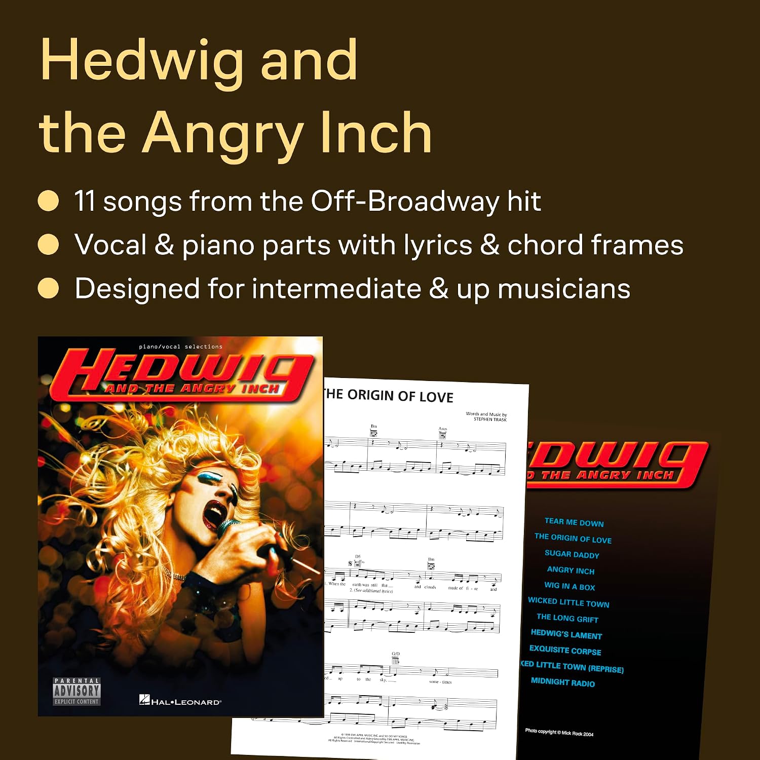 Hedwig and the Angry Inch: Vocal/piano selections