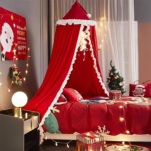 Miniatura 2 de Toldo decorativo para cama de niños, estilo sombrero de princesa, cúpula de ensueño, toldo para decoración de habitación de niñas, castillo para