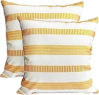 Vista 19 de Juego de 2 fundas de almohada decorativas de 18 x 18 pulgadas, fundas de almohada decorativas para sofá, sala de estar, exterior, funda de almohada