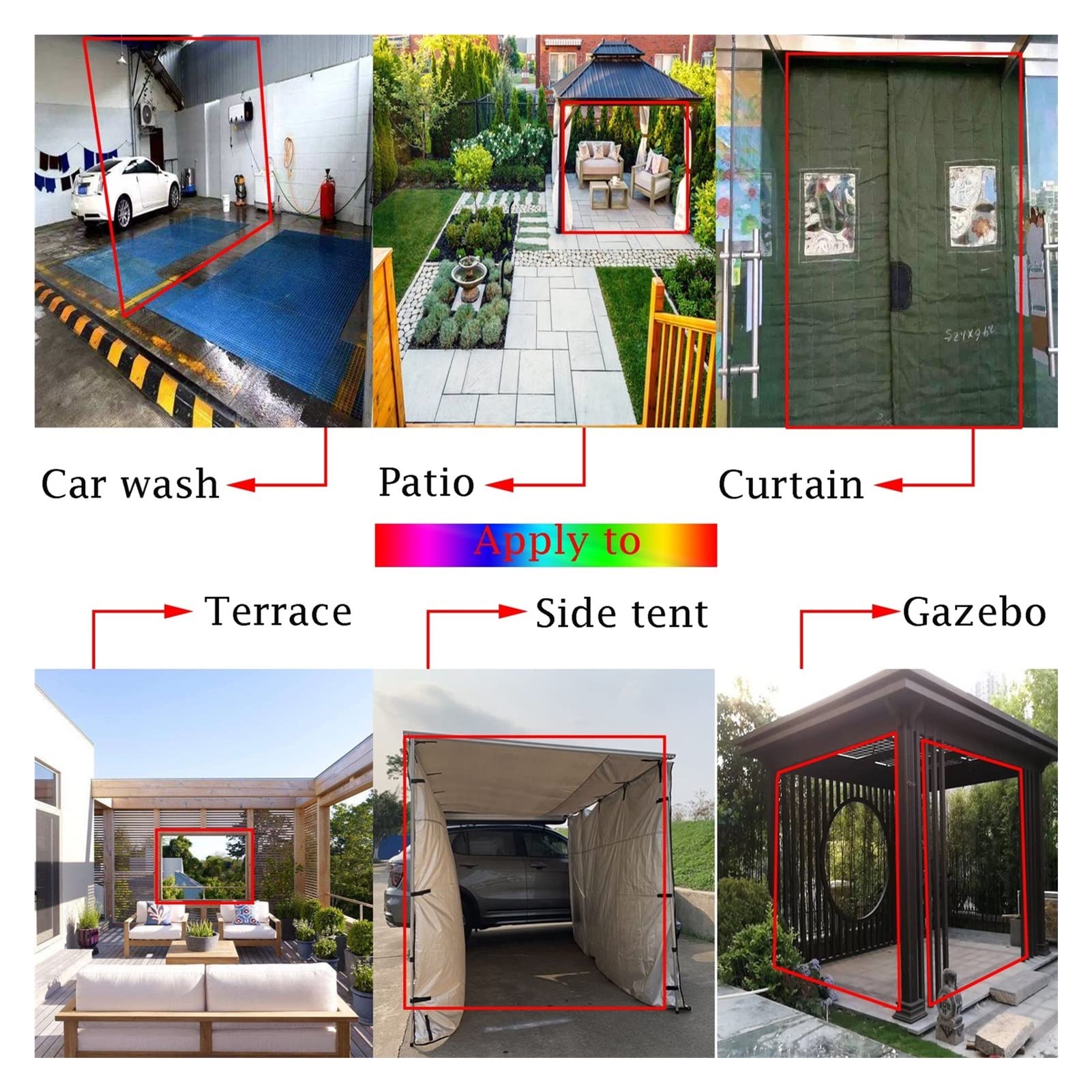 Tenda a baldacchino per esterni, 6 x 3,5 m, protezione dai raggi UV, gazebo, pergola, patio, tenda da sole in PVC impermeabile per parasole e isolamento, perfetta per eventi in giardino