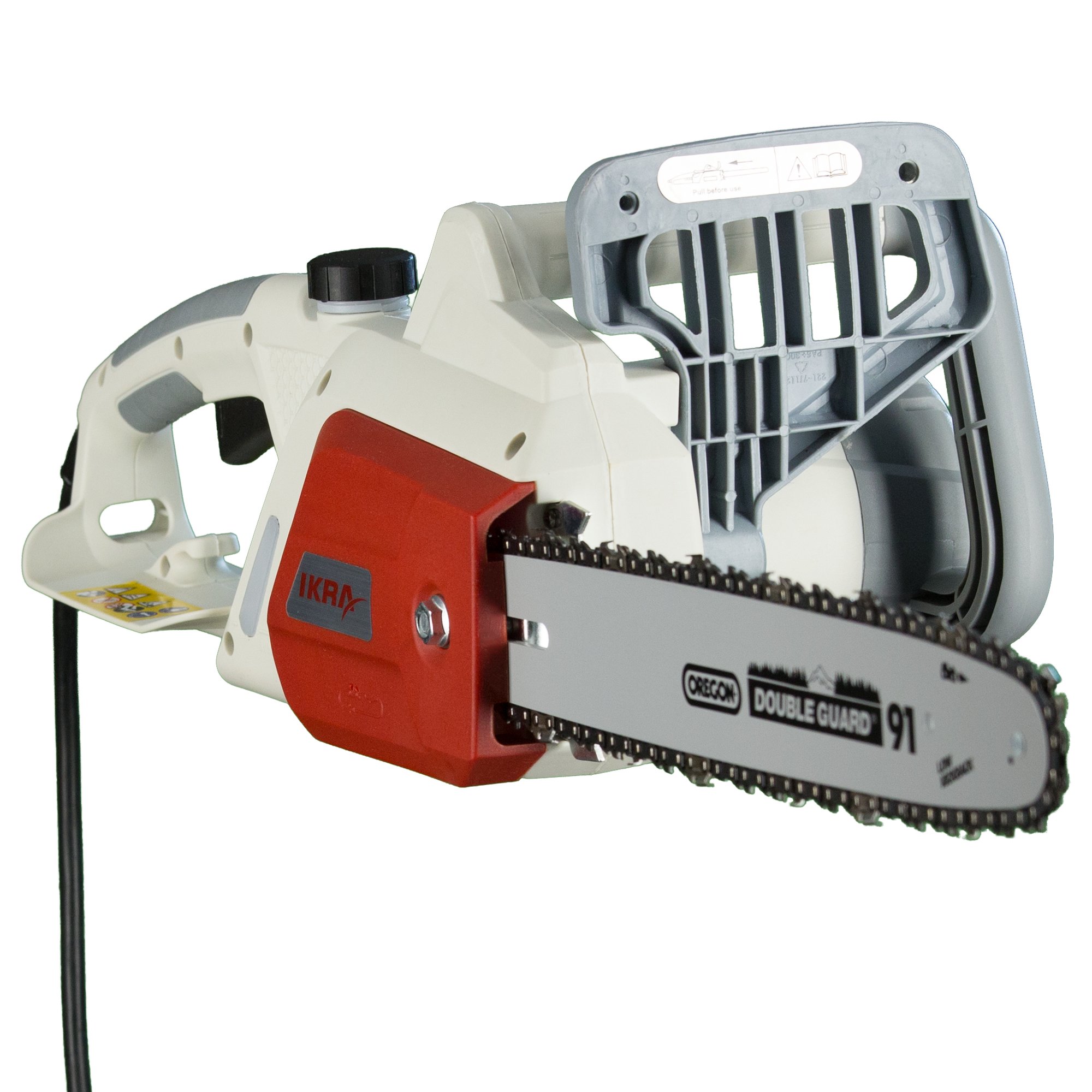IKRA motosierra eléctrica IECS 1835, longitud de espada 36cm, cadena OREGON antivibración