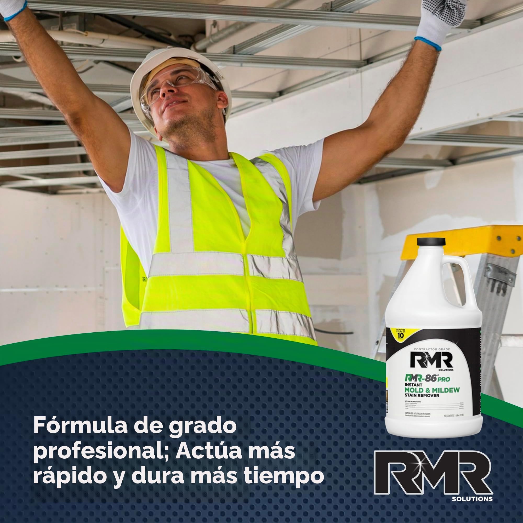 RMR-86 Pro - Solución de limpieza para eliminar manchas de moho y moho, fórmula de calidad profesional, 1 galón