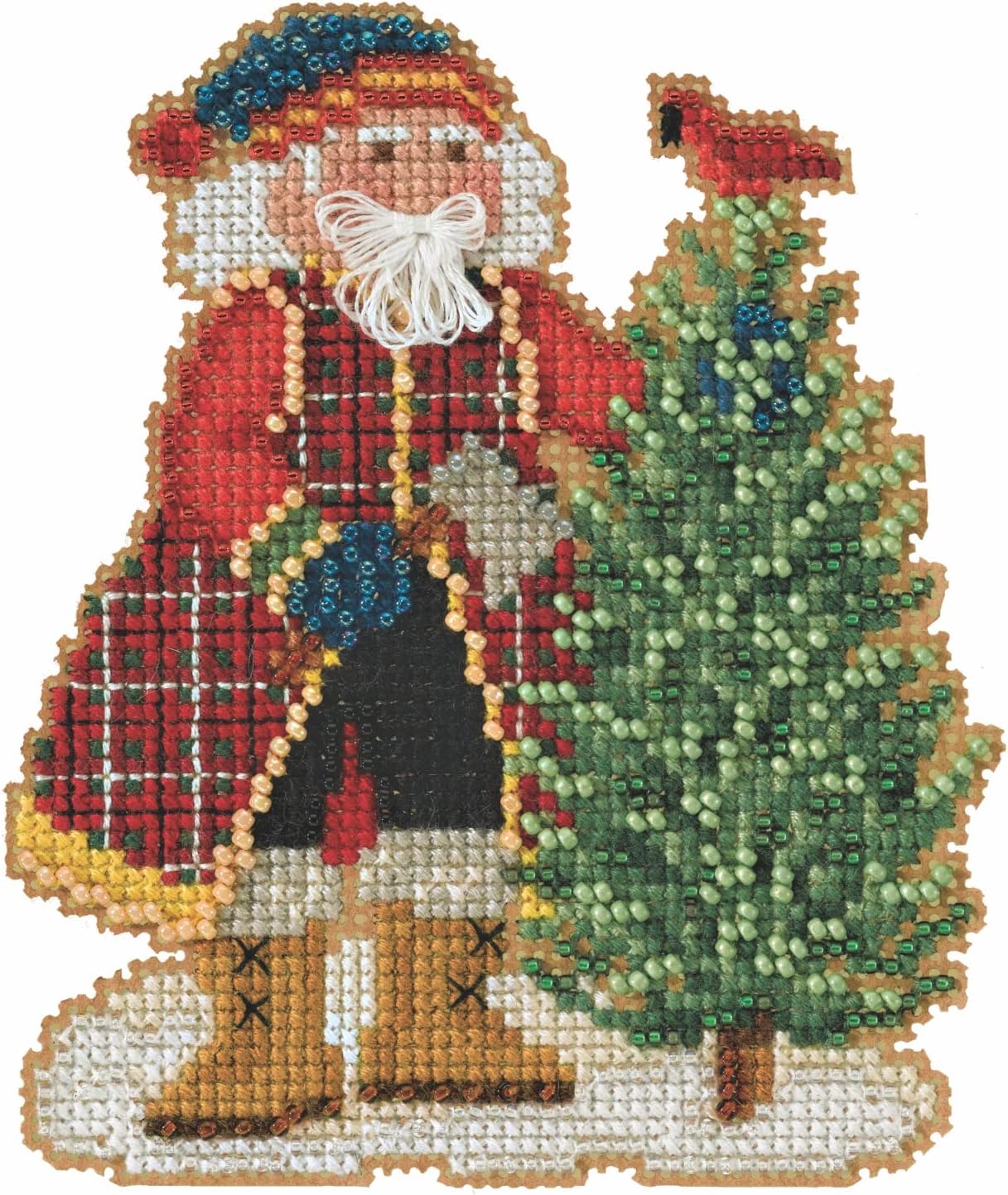 Mill Hill Scotch Pine Santa Beaded Counted Cross Stitch Ornament Kit 2022 Timberline Santas MH202231