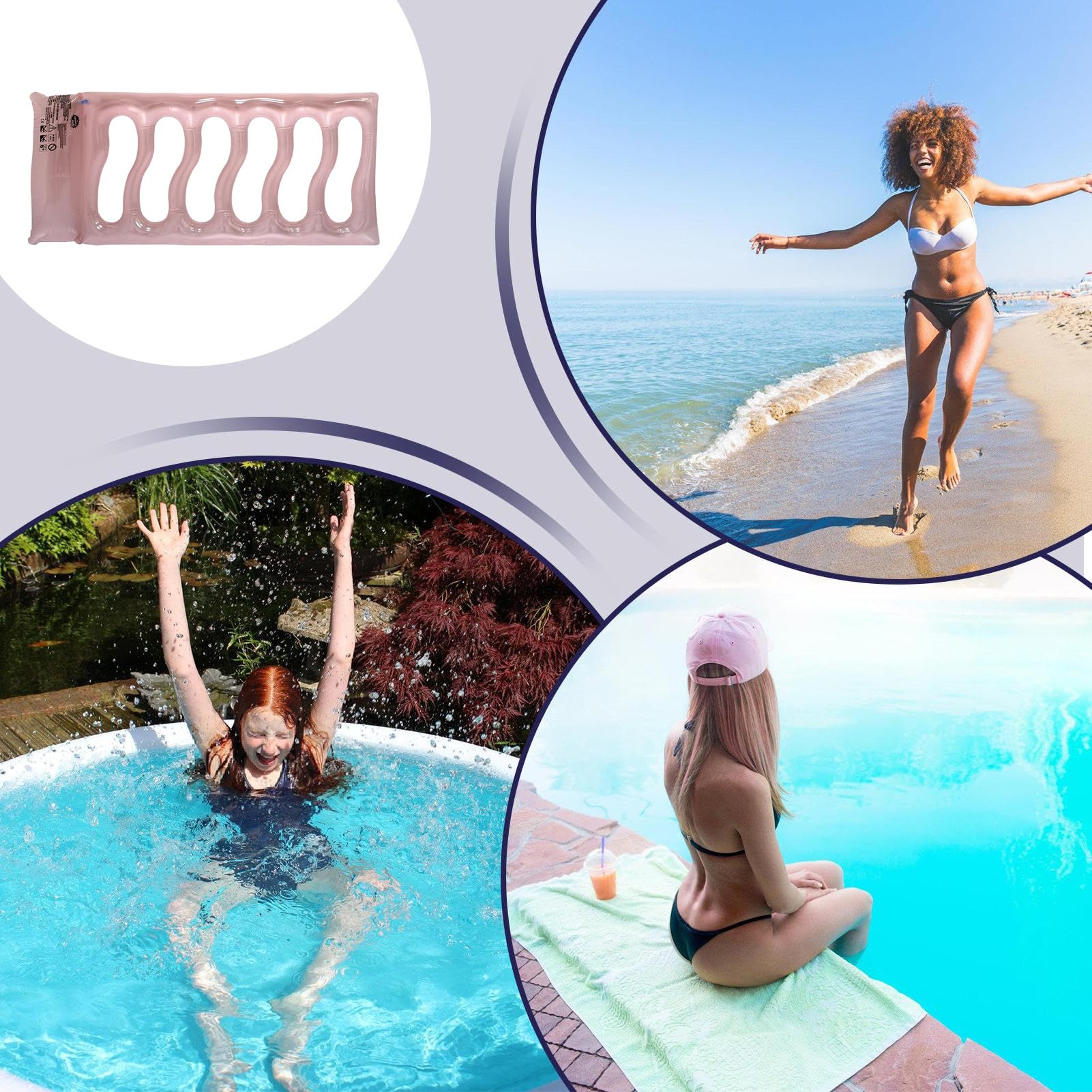 Flotteurs de piscine gonflables pour enfants et adultes, idéal pour la plage, les vacances, le lac, la rivière, la piscine et les activités de plein air