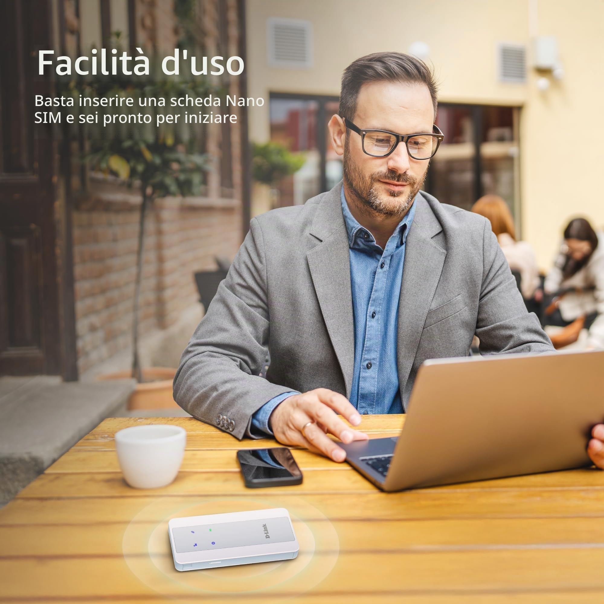 D-Link F518 Hotspot Mobile 5G NR AX1800 Wi-Fi 6 – Router 5G Portatile con Funzione Power Bank, Batteria a Lunga Durata, Wi-Fi Dual Band, Sicurezza WPA3