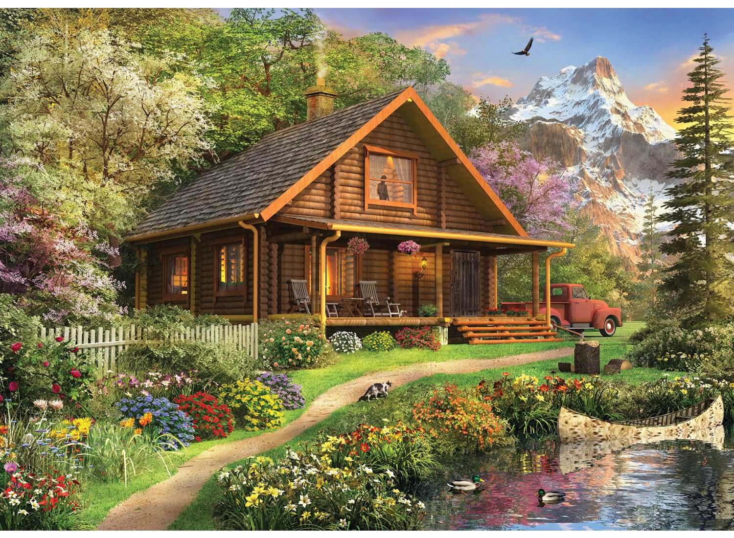 Anatolian Puzzle - Log Cabin Home, 1500 Piece Jigsaw Puzzle, 4568