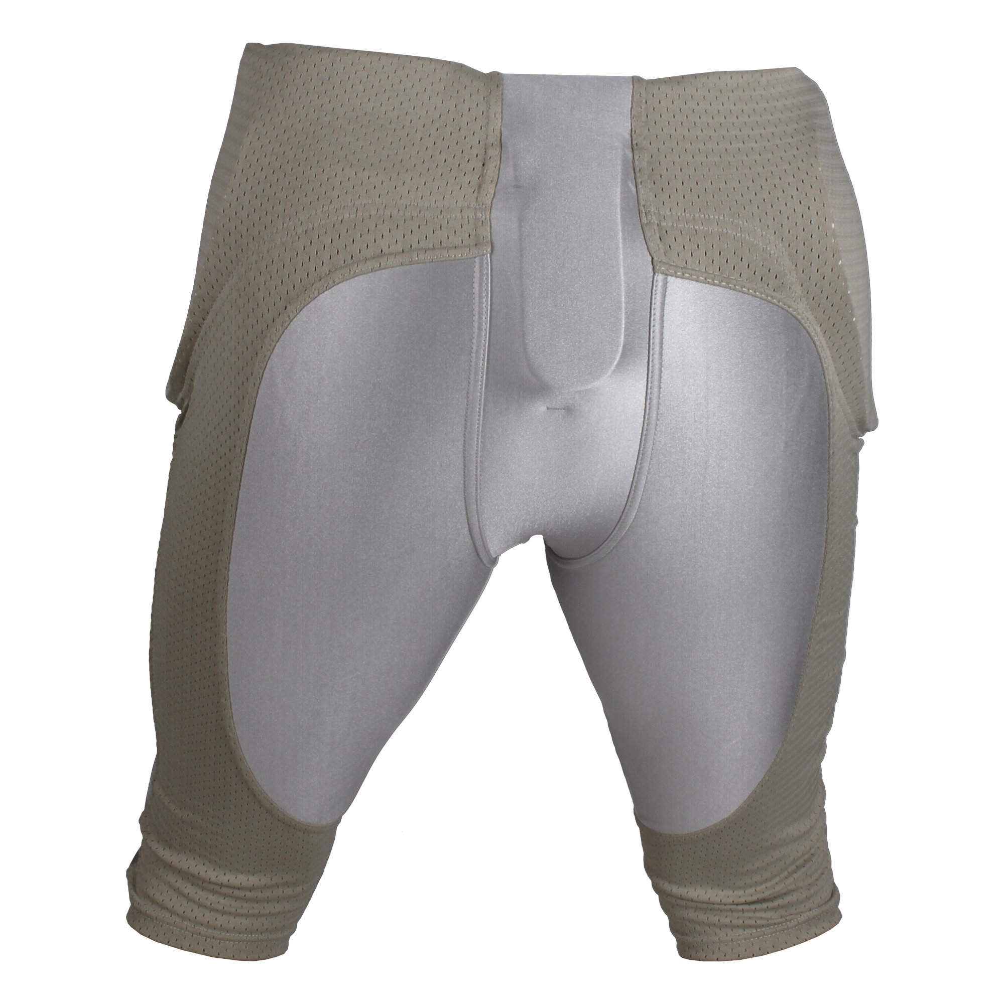 American Football Hose 7 Pad All-In-One Spielhose - Silber Gr. 2XL