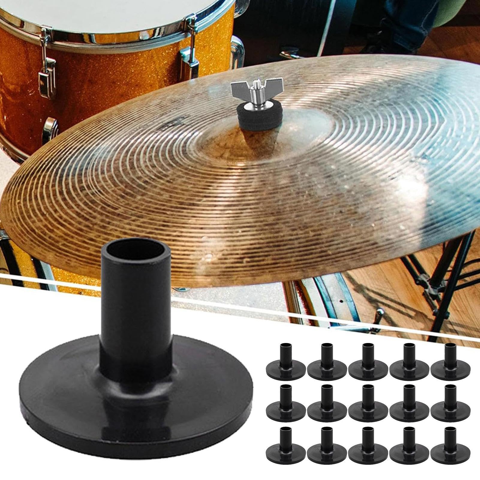20 Stück Becken Ersatz Zubehör 3.7×2.6×1.1cm ABS Beckenhüllen Drum Trommelbeckenständer Drums Set Hüllen Drum Set Ärmel Professionelle Trommel Ärmel Für Schlagzeug Percussion Instrument