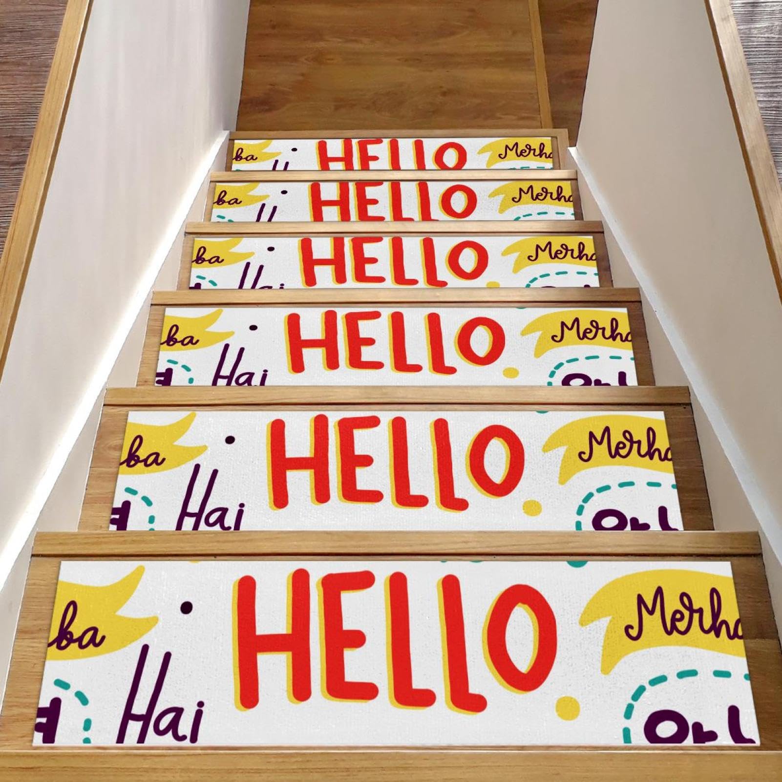 Tapis d'escalier antidérapants pour sécuriser les marches en bois des chiens et enfants