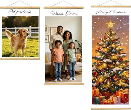 Custom Photo Canvas Prints Personalized Pictures on Canvas Wall Art for Living Room Bedroom - Family Wedding Pet Photo Gifts Framed Canvas Prints from Your Photos customization, 16" Lx 12" W