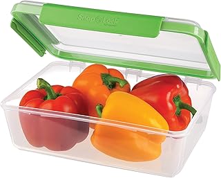 SnapLock by Progressive 12-Cup Storage Container - Green, SNL-1010G Easy-To-Open, Leak-Proof Silicone Seal, Snap-Off Lid, Stackable, BPA FREE