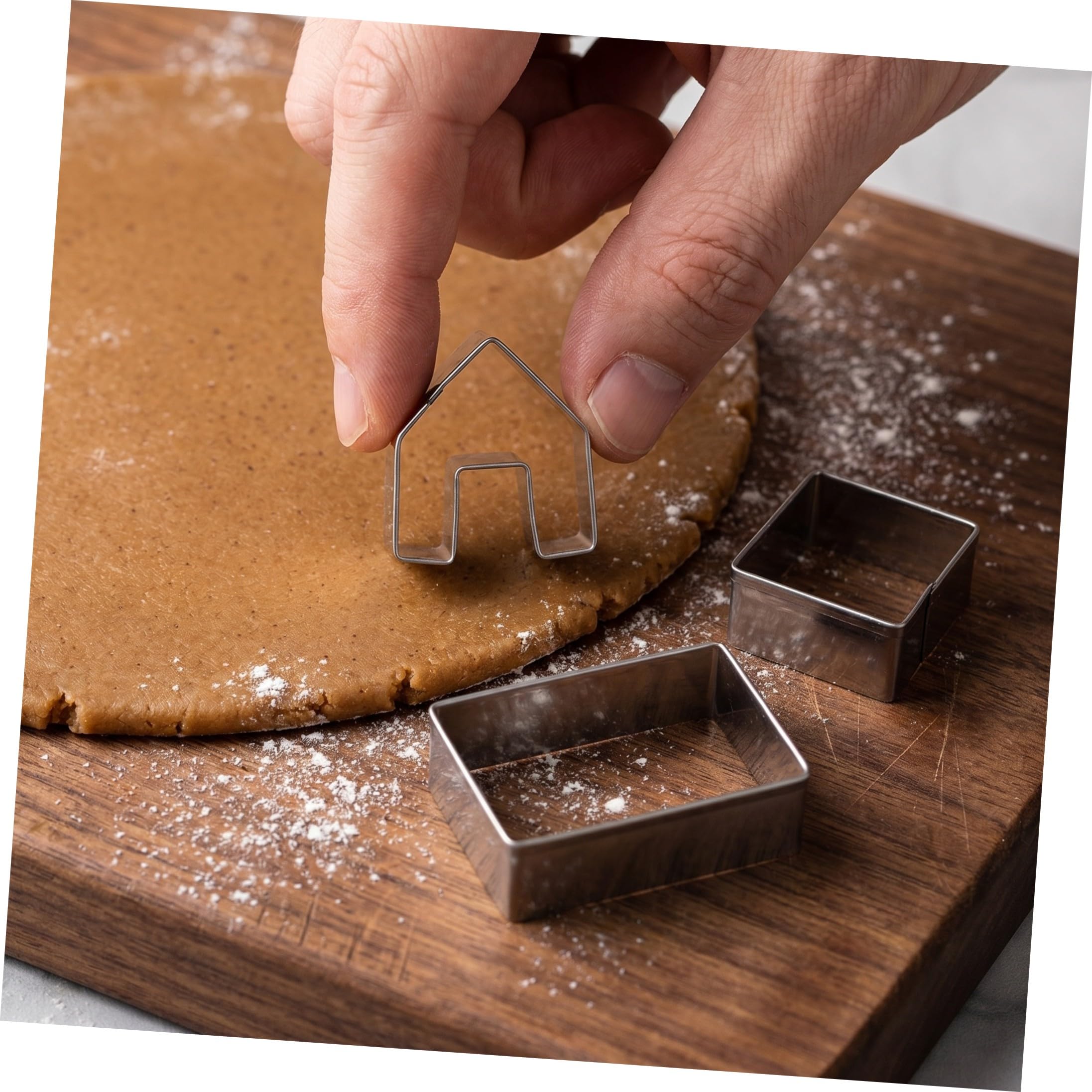 5 Ensembles Emporte Noël Acier Inoxydable Moules Biscuits Maison Épices Kit pour Découpe Pâtisserie DIY
