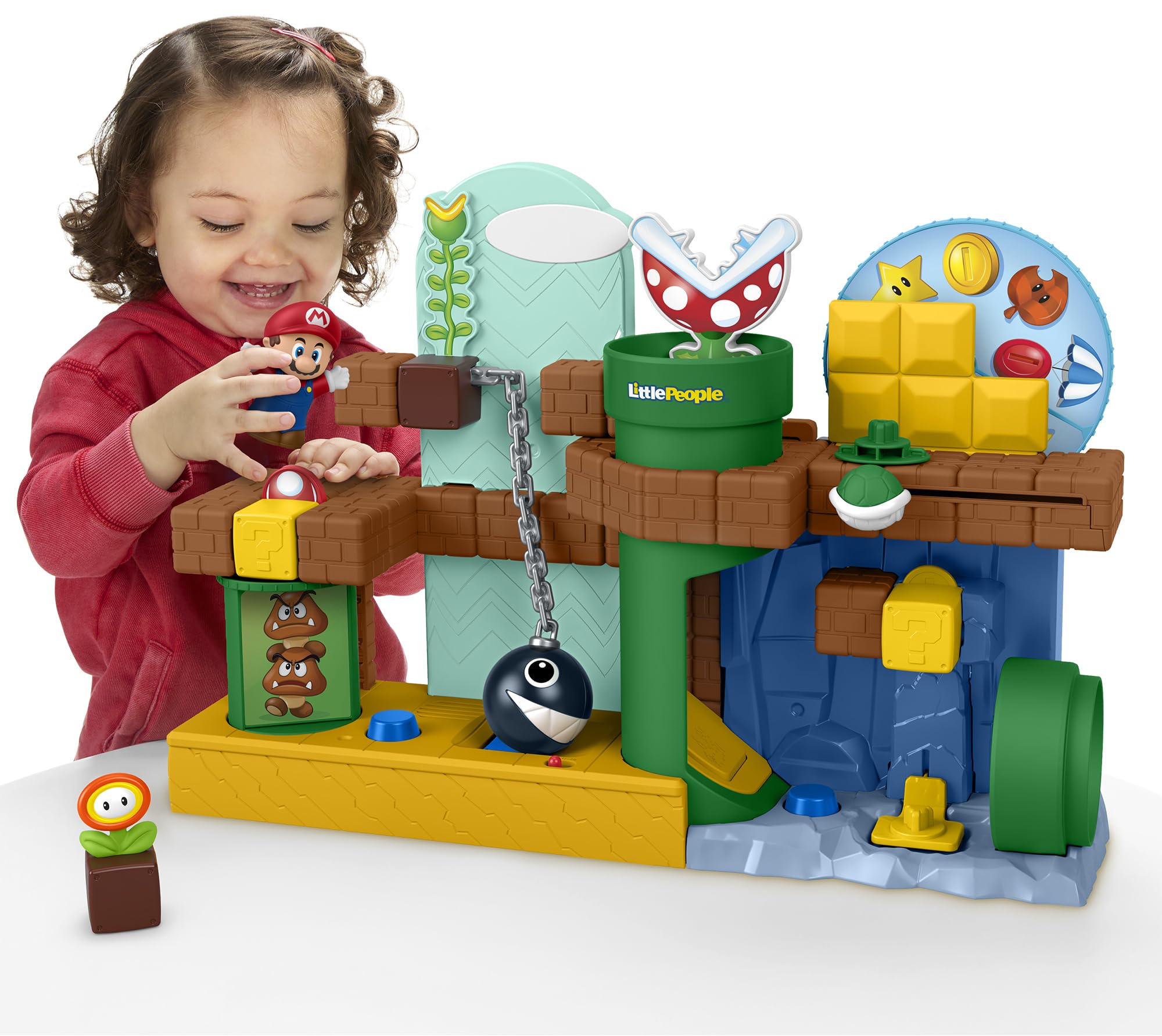 Little People Toddler Toy My Mario Adventure Playset with Music Sounds & Figures, Preschool Kids Ages 18+ Months