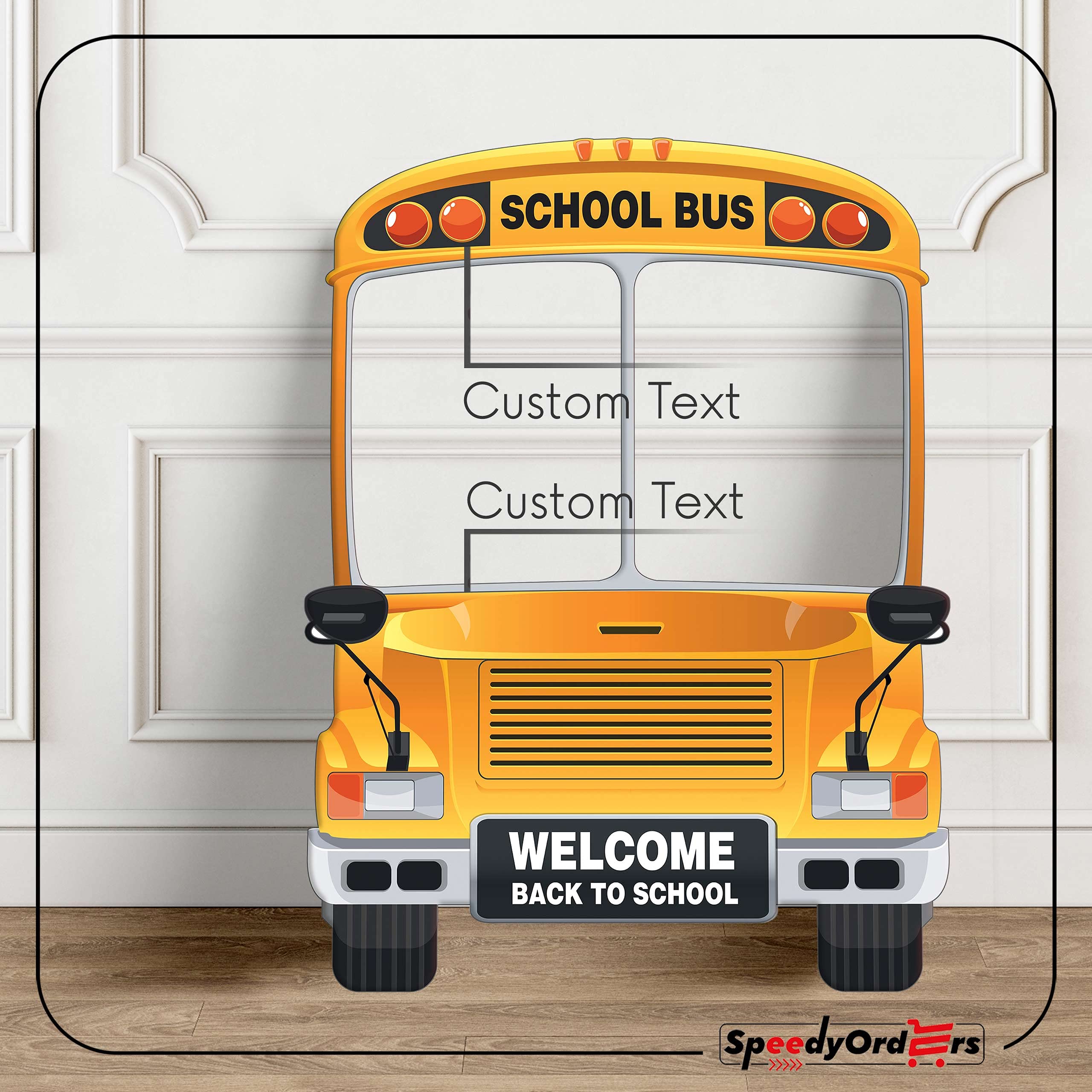 Buy School Bus Photo Frame by SpeedyOrders Custom Back To School