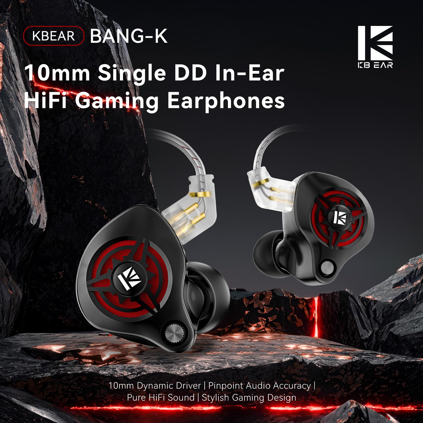 Yinyoo KBEAR BK1 Auricolari da gioco USB-C con microfono, driver dinamico da 10 mm USB-C, per giocatori FPS, compatibili con i-Phone 16 Pro, Samsung, Xiaomi, Pixel