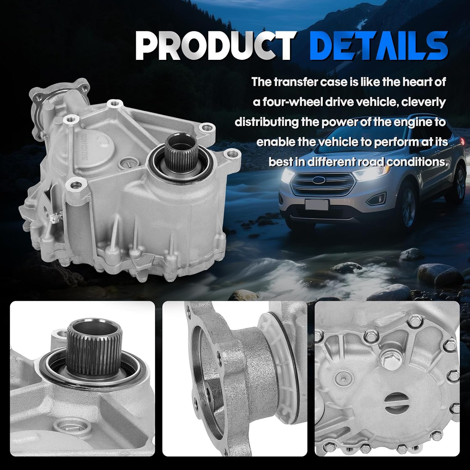 600-234XD AWD All Wheel Drive PTO PTU Power Take Off Transfer Case Differential Unit AT4Z-7251-G for 2007-2016 3.5L 3.7L Ford Edge Explorer Flex Taurus Taurus X Lincoln MKS MKT