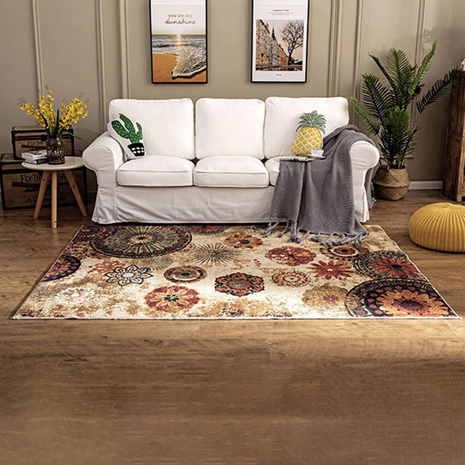 Tapis de chevet et grand tapis de salon DAMAI - Revêtement de sol moderne et nordique