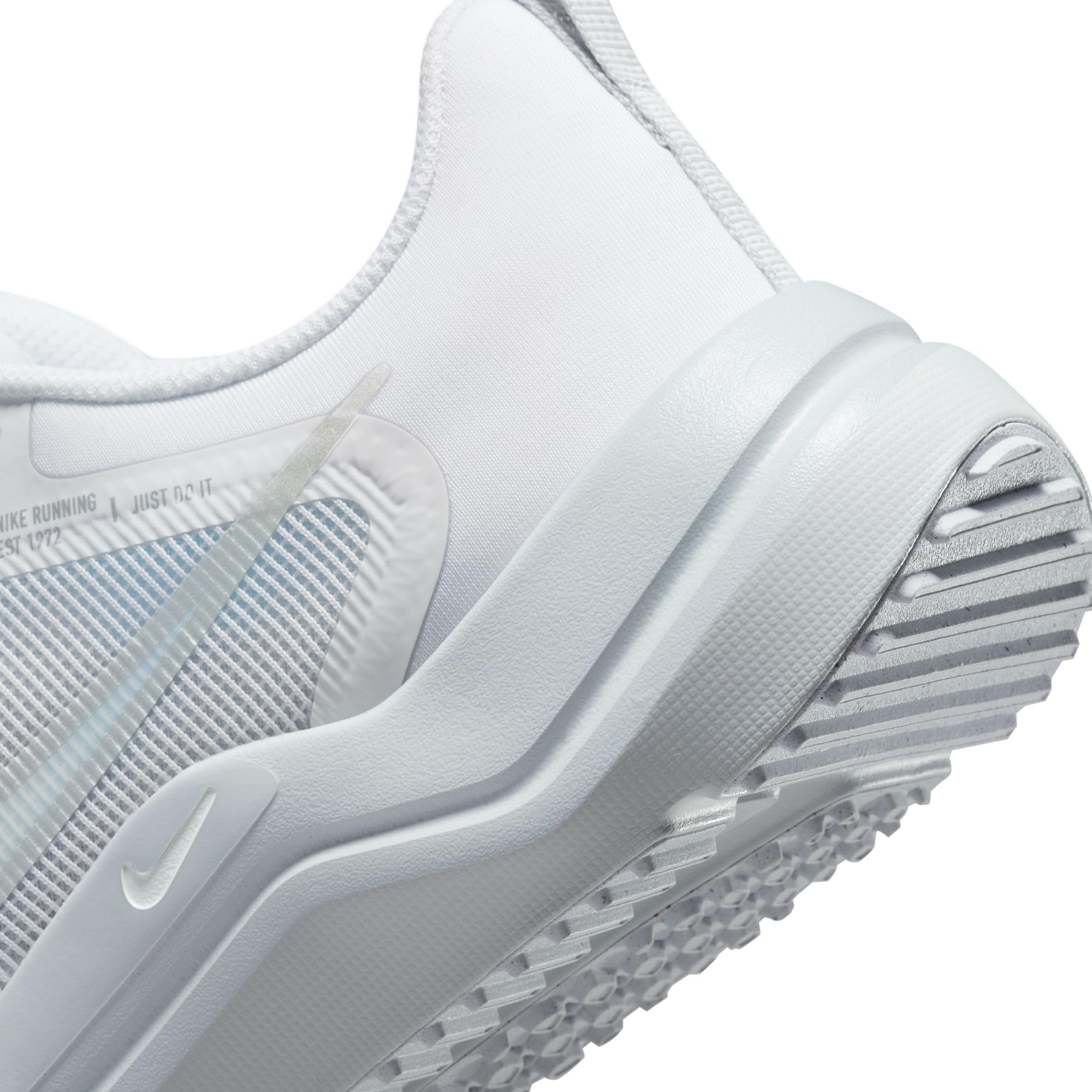 Nike Downshifter 12, Zapatillas Mujer, White Metallic Silver Pure Platinum, 38 EU