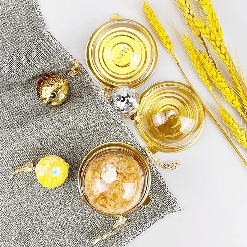 Miniatura 7 de DOERDO - 100 cajas individuales para cupcakes, contenedor redondo de plástico de yema de huevo, pastel de luna, caja de embalaje para hornear