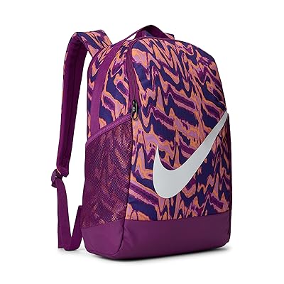 Nike Kids Brasilia All Over Print Backpack (11L) (Little Kid/Big Kid) Backpack Bags Bold Berry/Rush Fuchsia/White