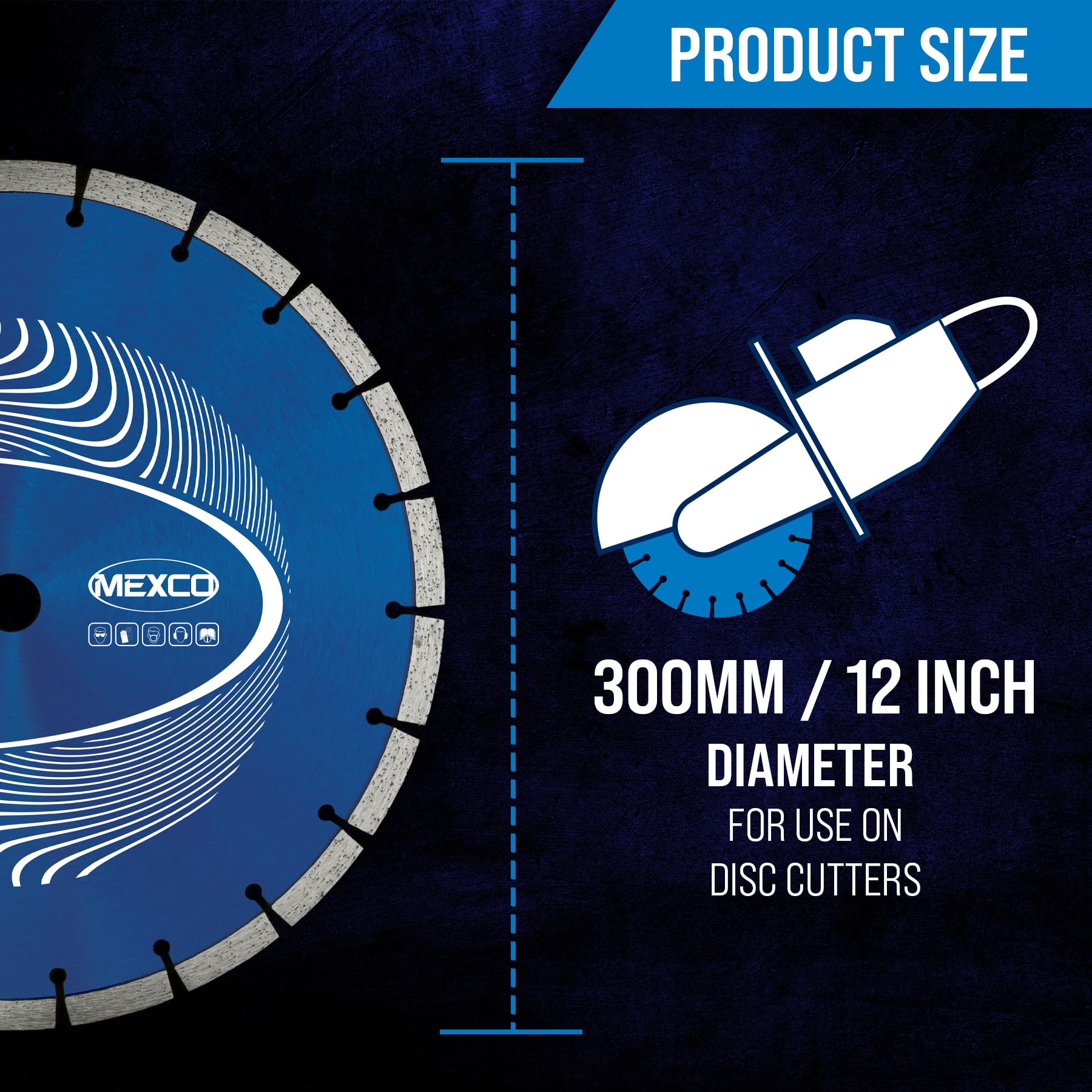 Mexco GPX10 General Purpose Concrete Diamond Blade, Cutting Disc for Non-Abrasive Building Materials, 300mm - Image 4