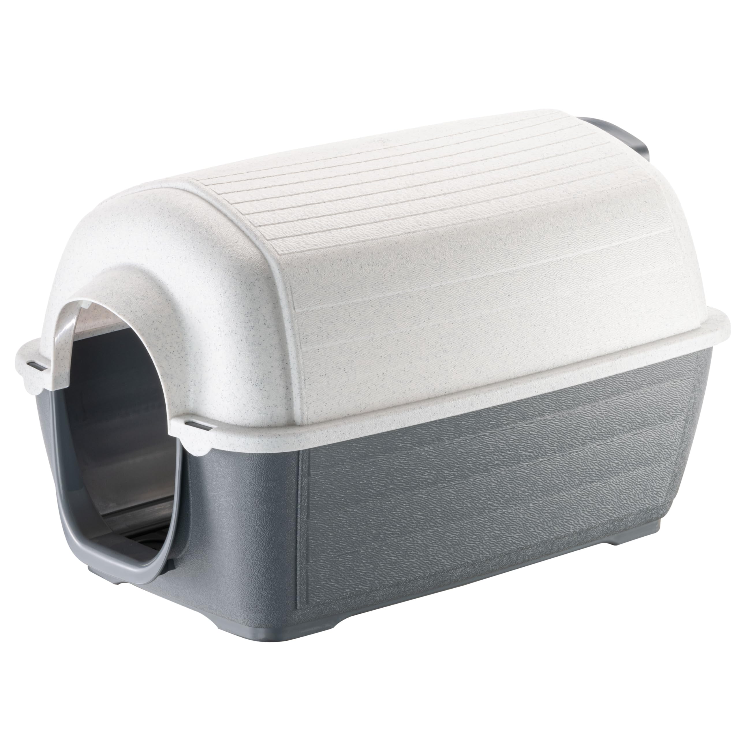 Ferplast Cuccia da Esterno per Cani Kenny Mini Casetta per Cani in Resina Termoplastica Resistente Urti e Raggi Uv, Sistema di Drenaggio, Griglia per L'Aerazione, Smontabile, 40 X 66 X 40 cm