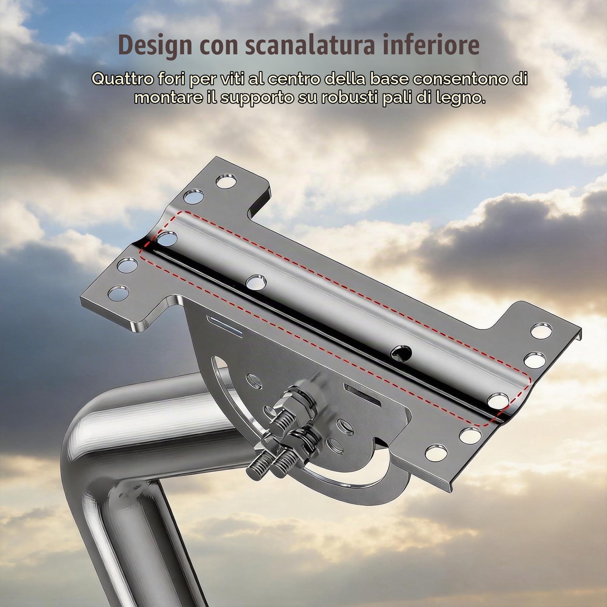 Staffa Antenna TV Esterno, Supporto Antenna Parete Lunga con Gomito a 90°, Antenna Regolabile con Tubo di Prolunga, Staffa Antenna Muro per Grondaia, WiFi Bridge Esterno, CPE e Weather Station
