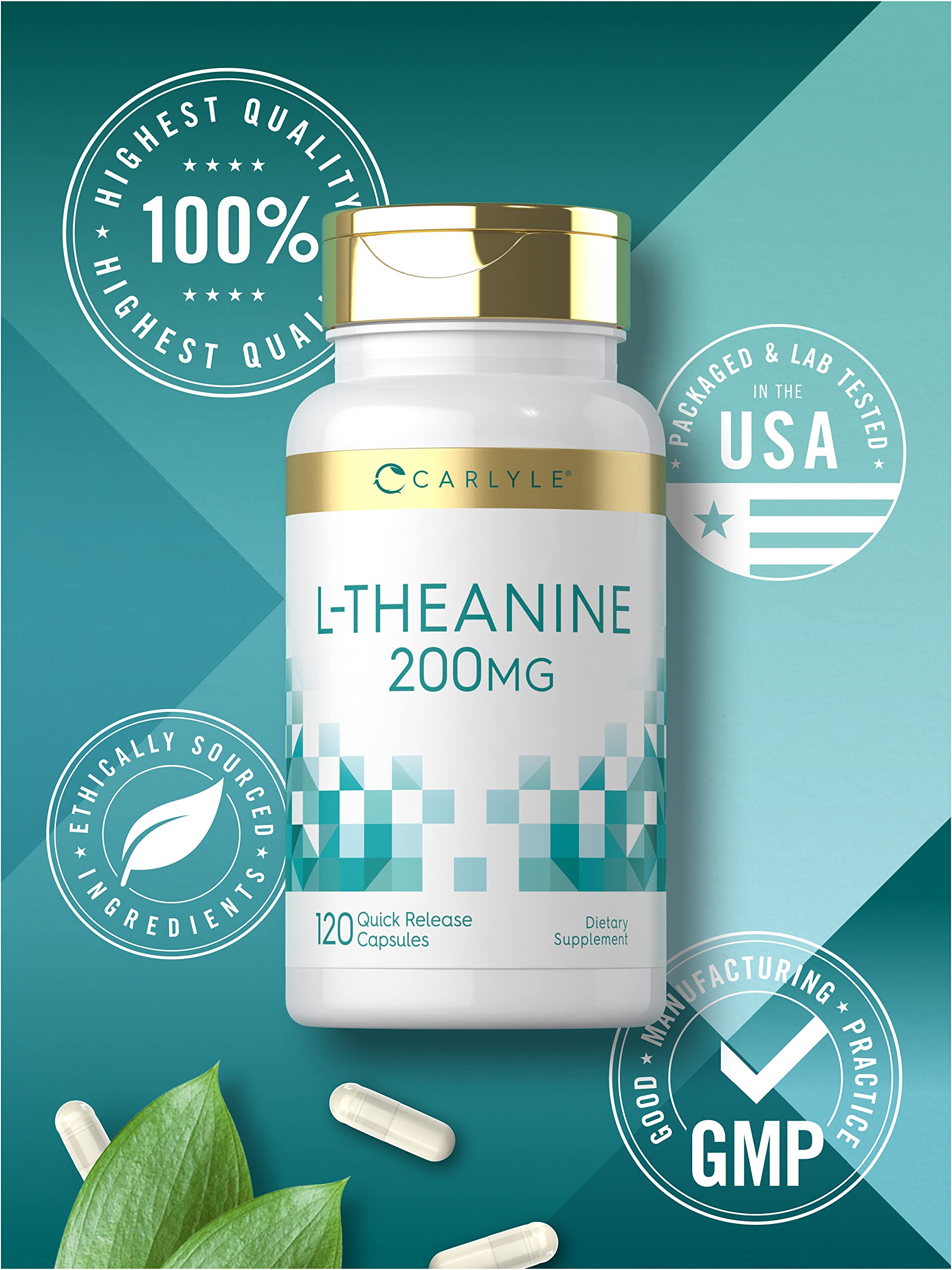 l theanine l carnitine Country Life Fast-Acting L-Theanine Smooth Melts 100mg, 60 ct Carlyle L-Theanine 200mg Supplement |
