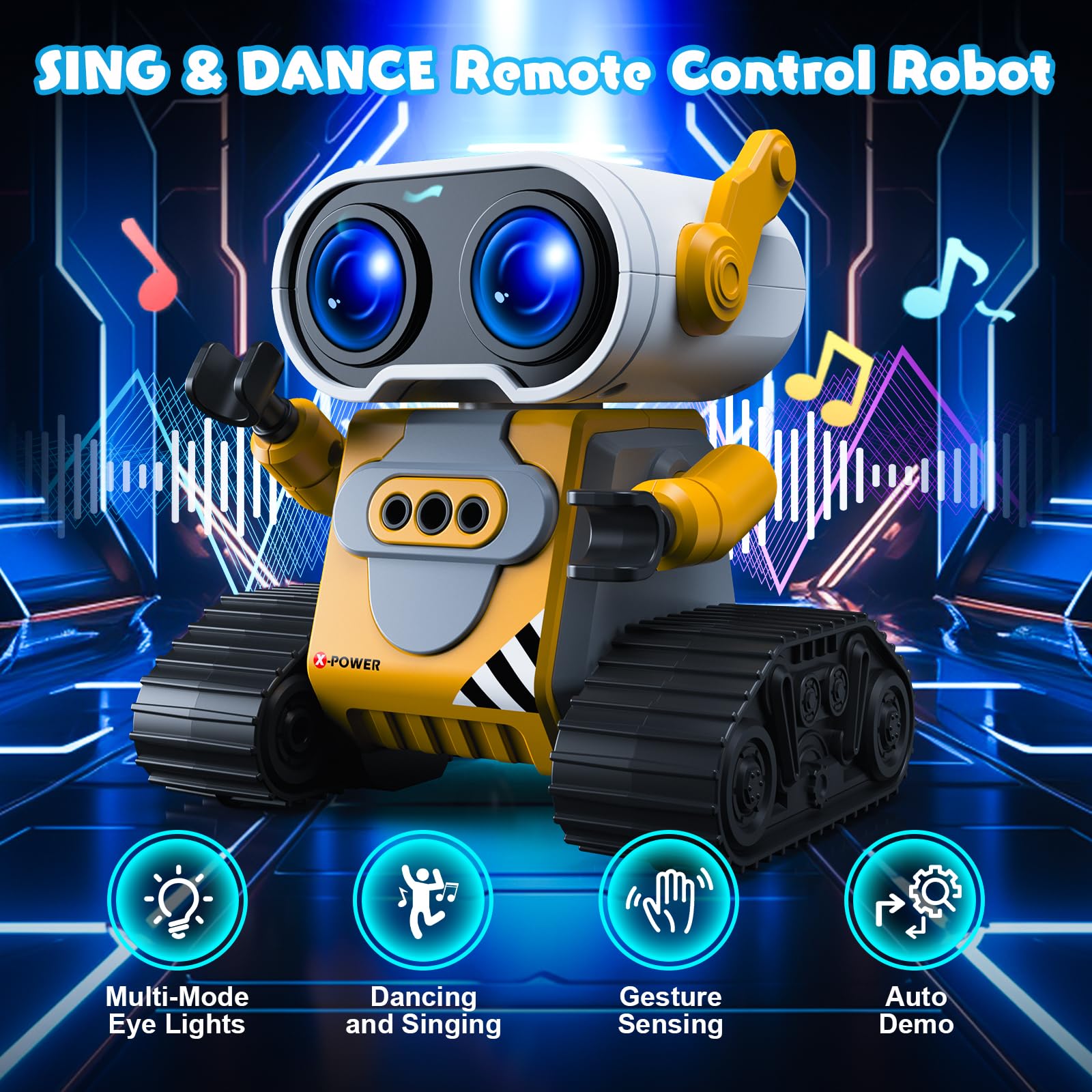 Yerloa Robot Toys for Kids Easter Gifts for Boys Remote Control Robot Toy with Auto-Demo, Gesture Sensing - Image 2