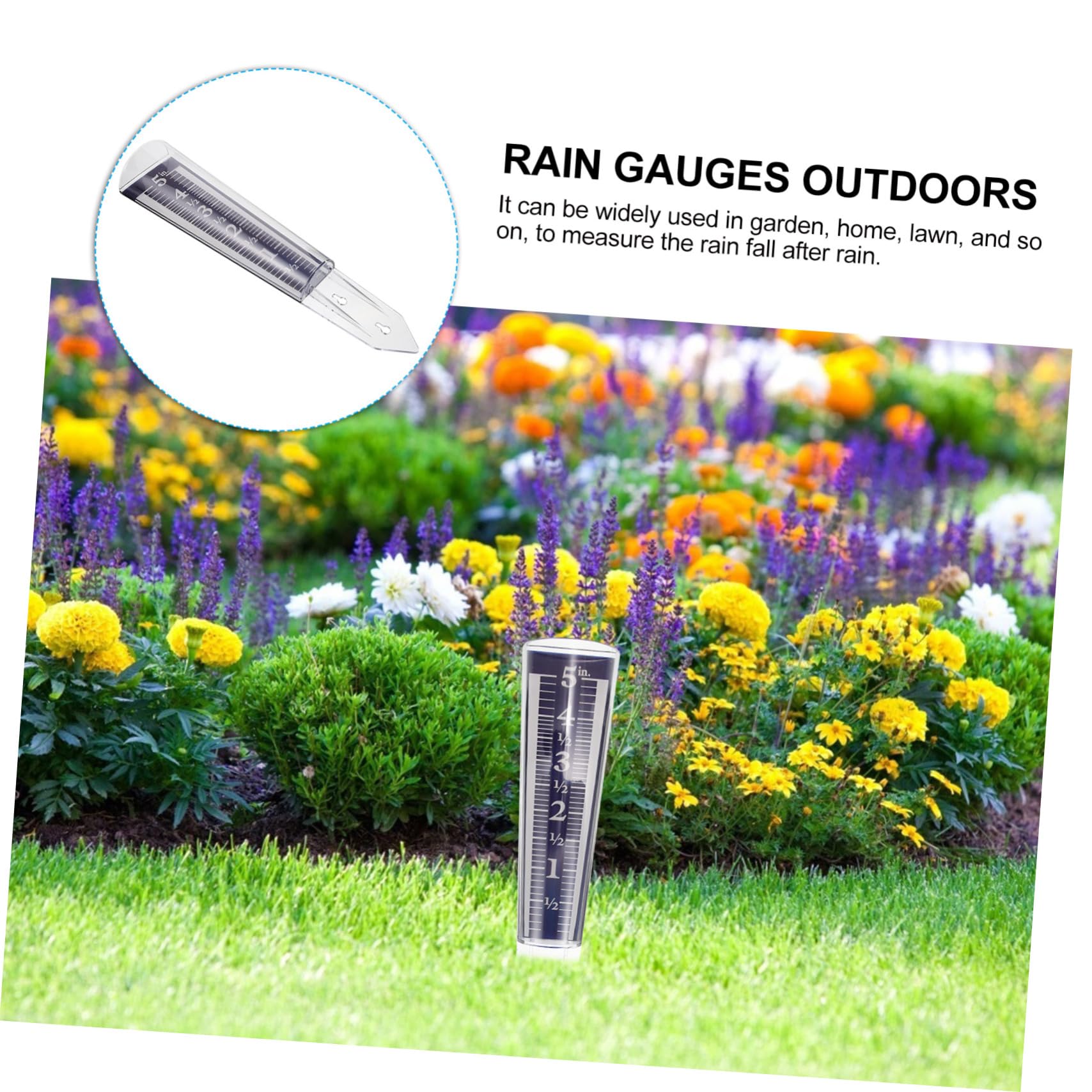 Toyvian 5stücke Transparenter Regenmesser Mit Garten Regenmessröhre Für Präzise Niederschlagsmessung Im Freien Für Rasen Und Pflanzenpflege