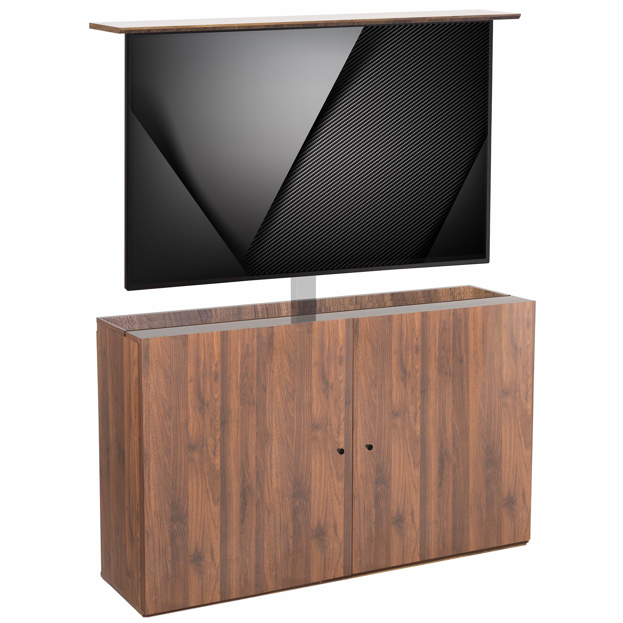 VIVO Walnut TV Cabinet Designed to Conceal Motorized Vertical Lift Television Stands, Holds 32 to 55 inch TVs up to 44 lbs, CASE-EUP1WN