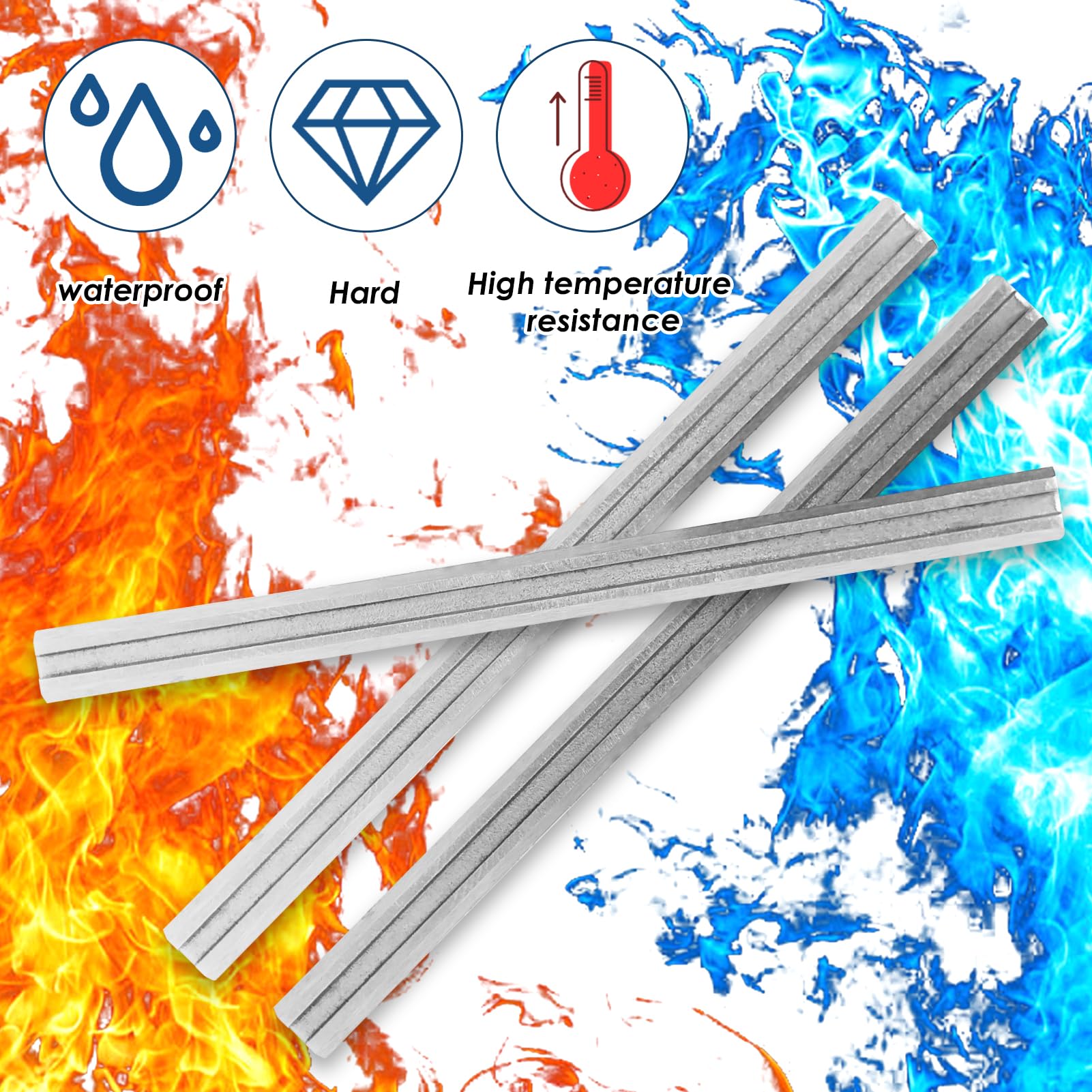 Planer Blades Replacement - Durable Carbide Blades -4