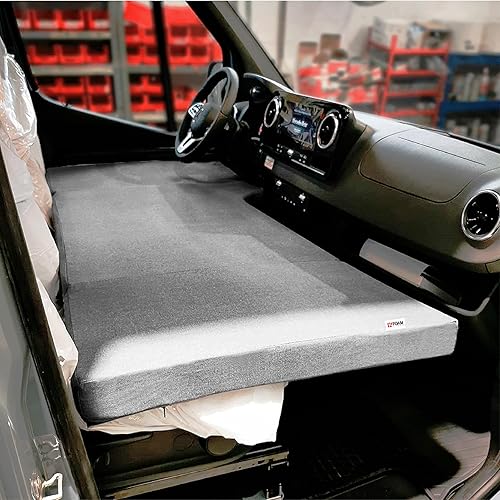 Miniatura 4 de KFoam Store Colchón de asiento delantero para Mercedes Sprinter Camper RV (2020-2022) Cama plegable perfecta para niños y mascotas
