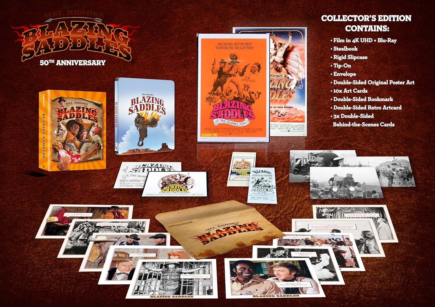Blazing Saddles (4K Ultra HD + Blu-Ray) 50th Anniversary Limited Ultimate Steelbook Collectors Edition 4K Ultra HD + Blu-Ray Region Free image 3
