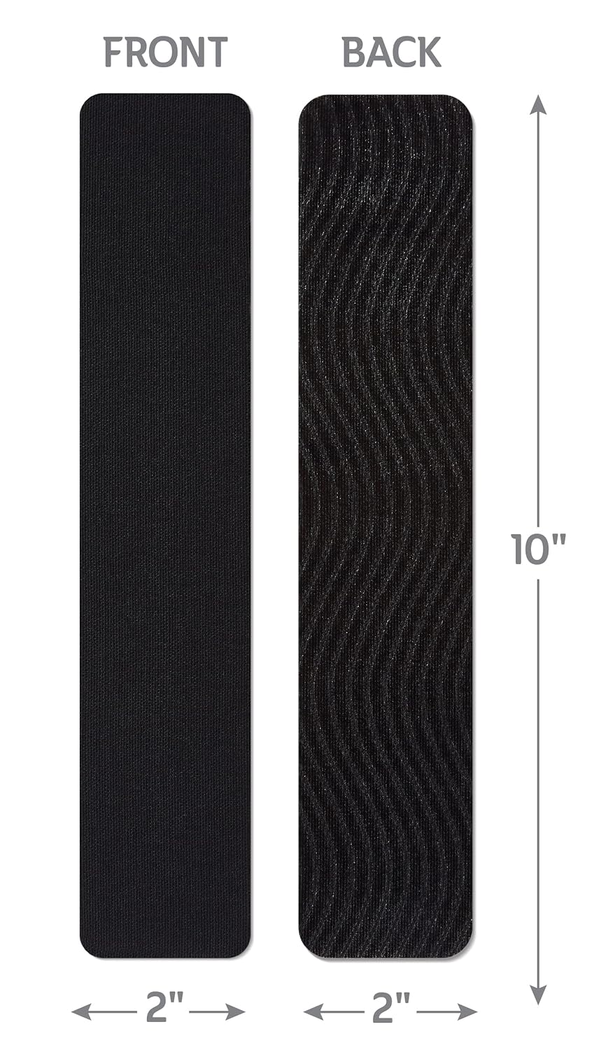 Curad Performance Series IRONMAN Kinesiology Tape, Black, 2 in x 10 in, 1 Roll of 20 Precut Strips - Image 3