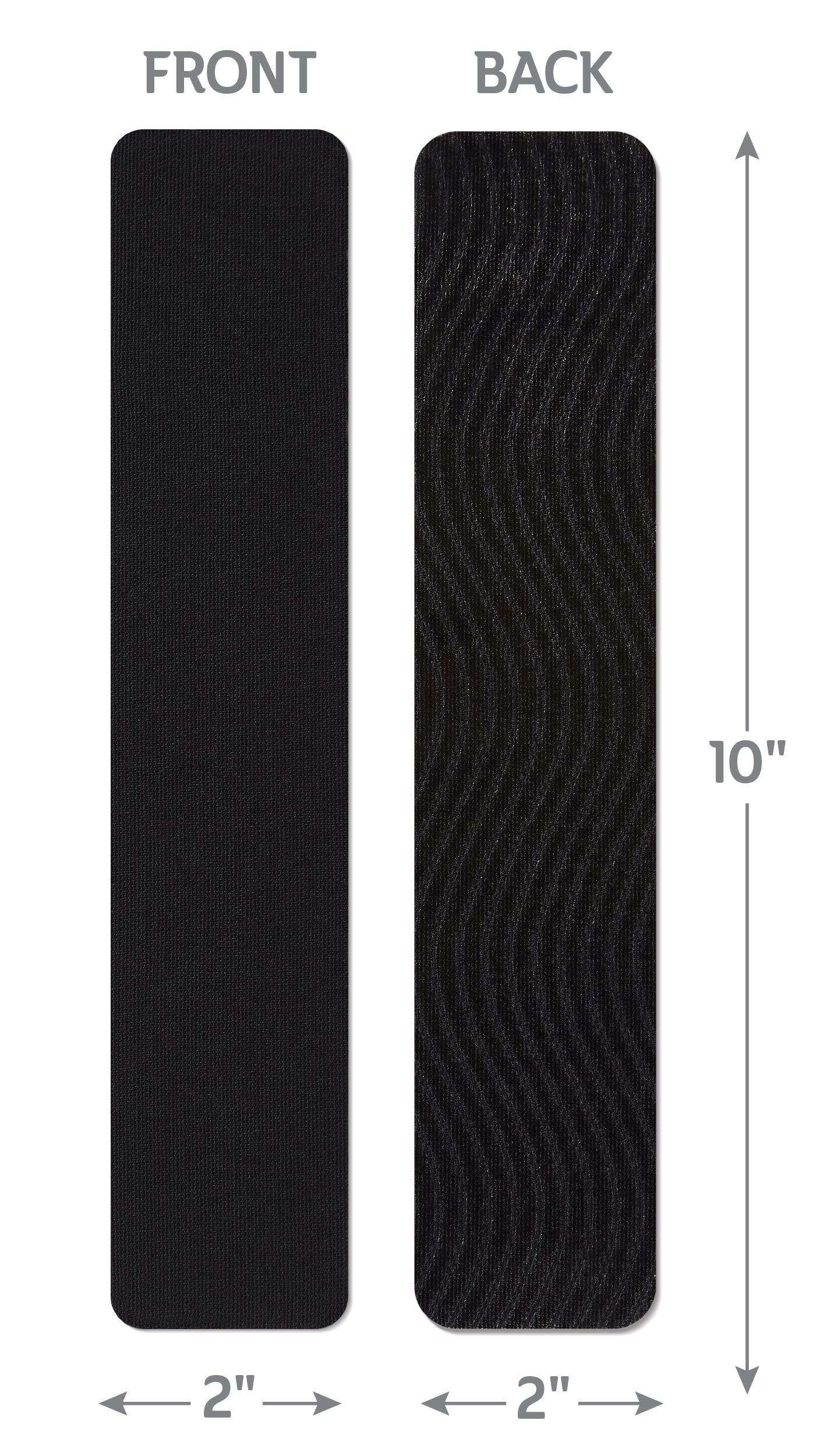 Curad Performance Series IRONMAN Kinesiology Tape, Black, 2 in x 10 in, 1 Roll of 20 Precut Strips