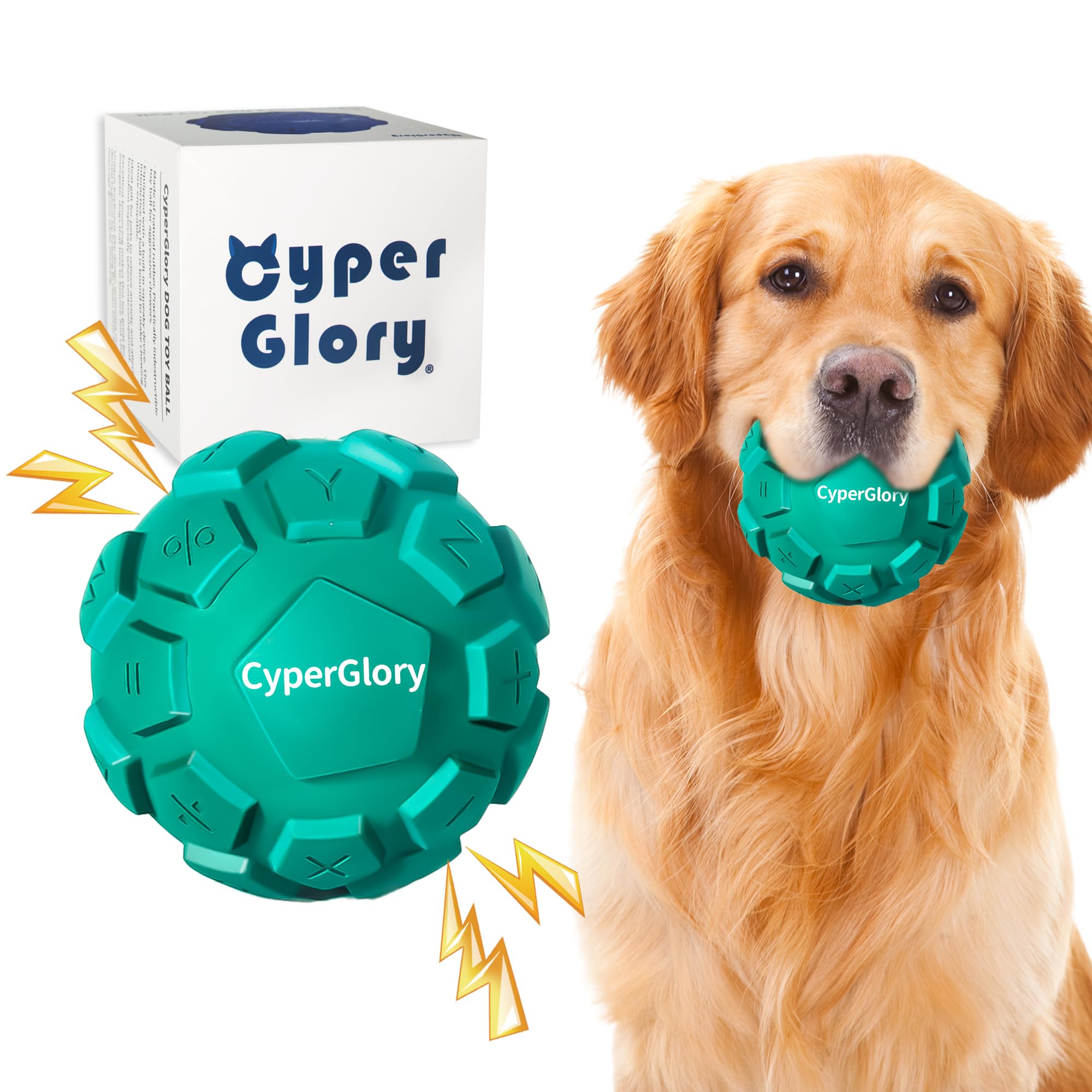 Upgraded Keyboard Dog Balls - Tough Durable Dog Toys with Improved Sound Activation for Aggressive Chewers Relieves Anxiety