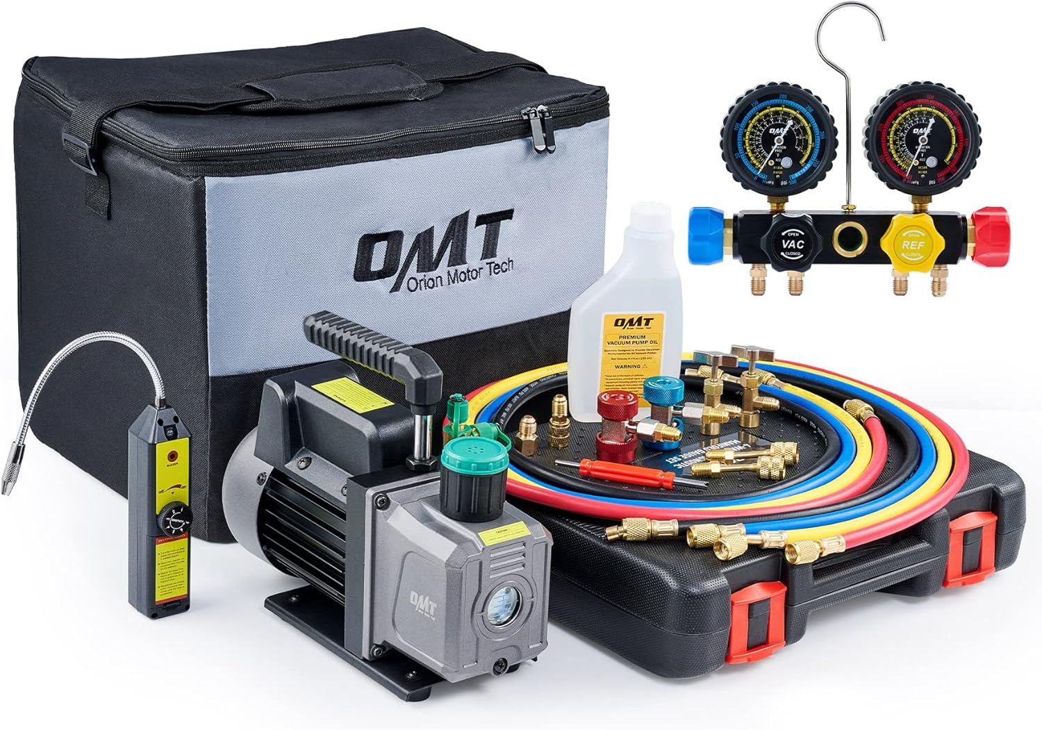 Orion Motor Tech AC Vacuum Pump and Gauge Set, 4.5 Botswana Ubuy