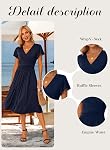 GRECERELLE Robe d'été pour femmes enveloppant V col Robe décontractée courte manches