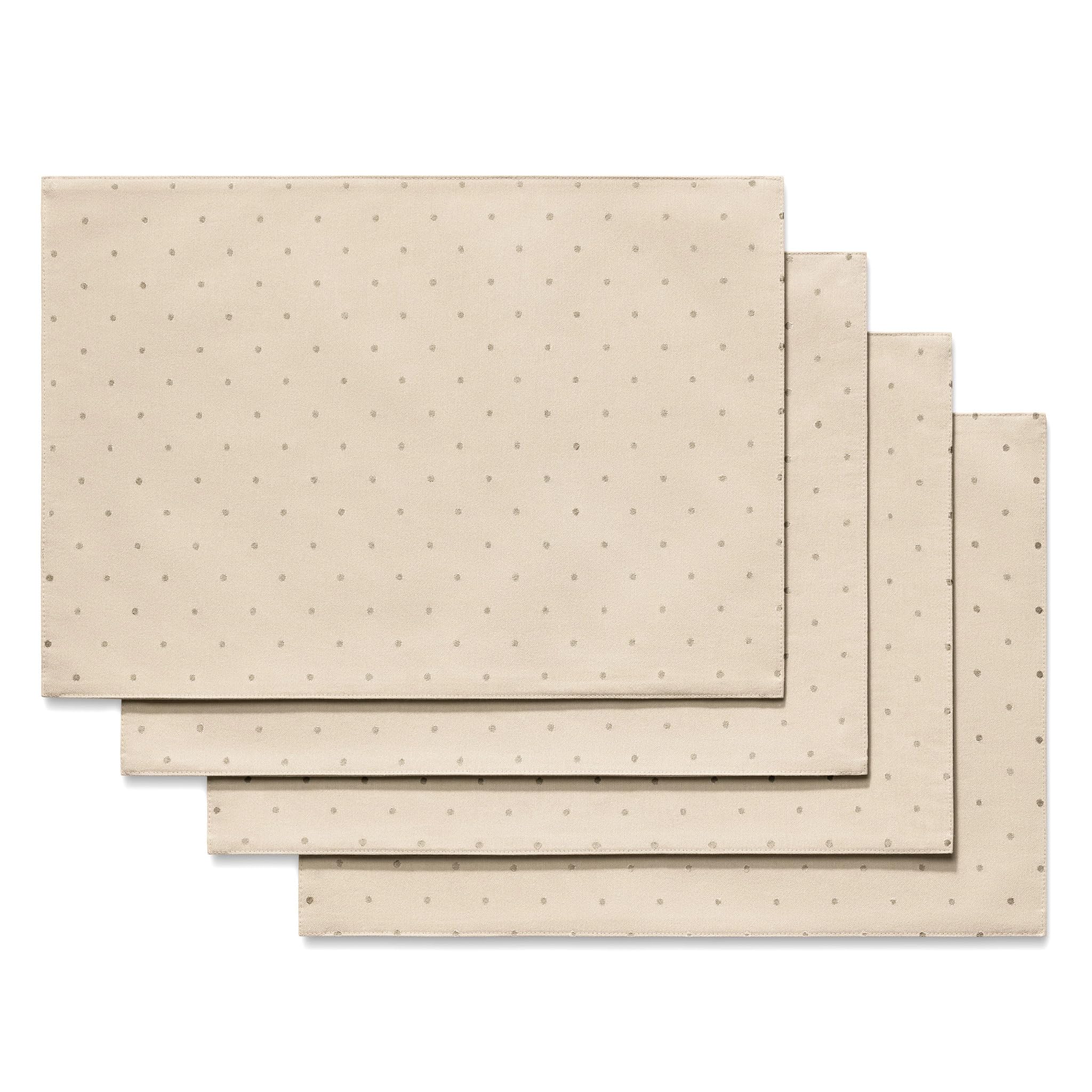 Larabee Dot Placemats, Natural, 13"x18", Set of 4