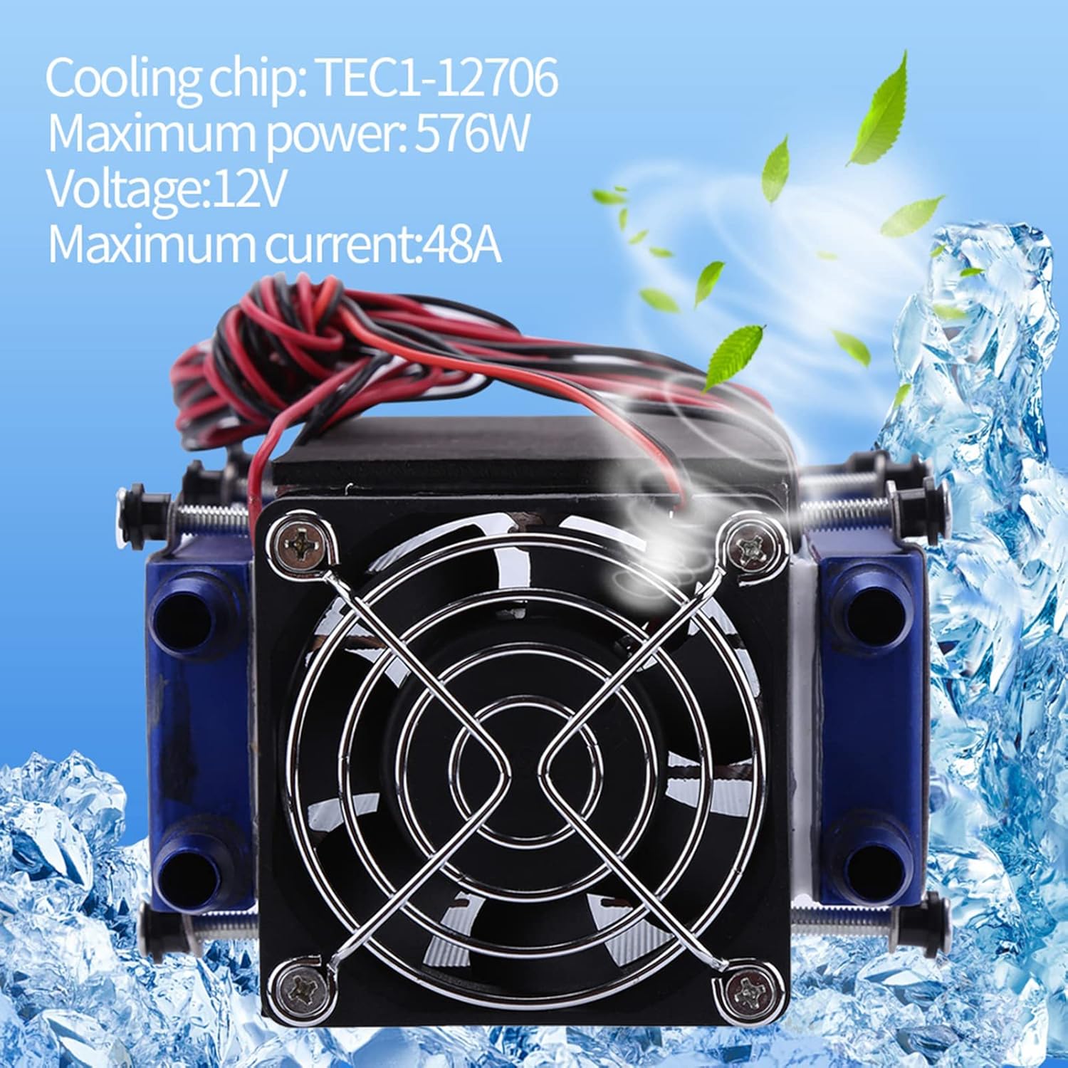 DIY Thermoelectric Cooler, DIY Thermoelectric Cooler 12V 576W 8 Chip TEC1-12706 DIY Thermoelectric Cooler Air Cooler Watercooled Heat Sink Semiconductor Cooler