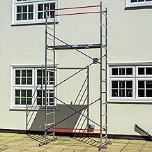 Home Master DIY Scaffold Tower | Aluminium At-Home Scaffolding | 150kg Load Capacity, Quick Assembly, Trapdoor Platform | 5m