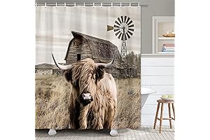 Rustic Farmhouse Bovine Shower Curtain