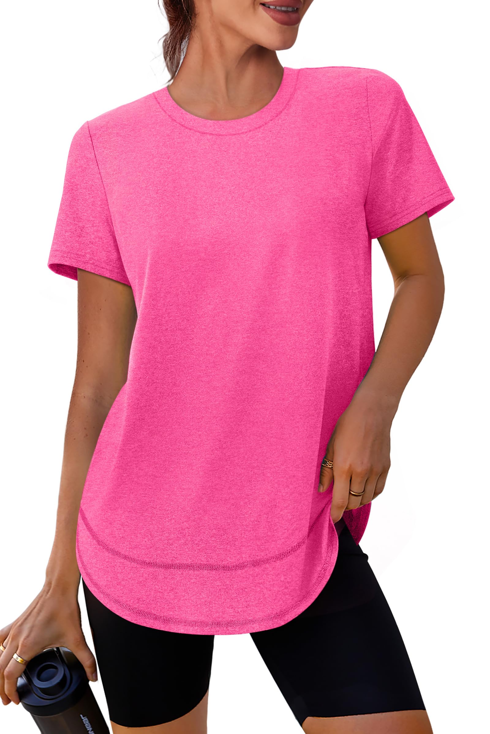 XIEERDUO Womens Workout Tops Short Sleeve Shirts with Sun Protection UPF 50 Quick Dry Outfits for Hiking Running
