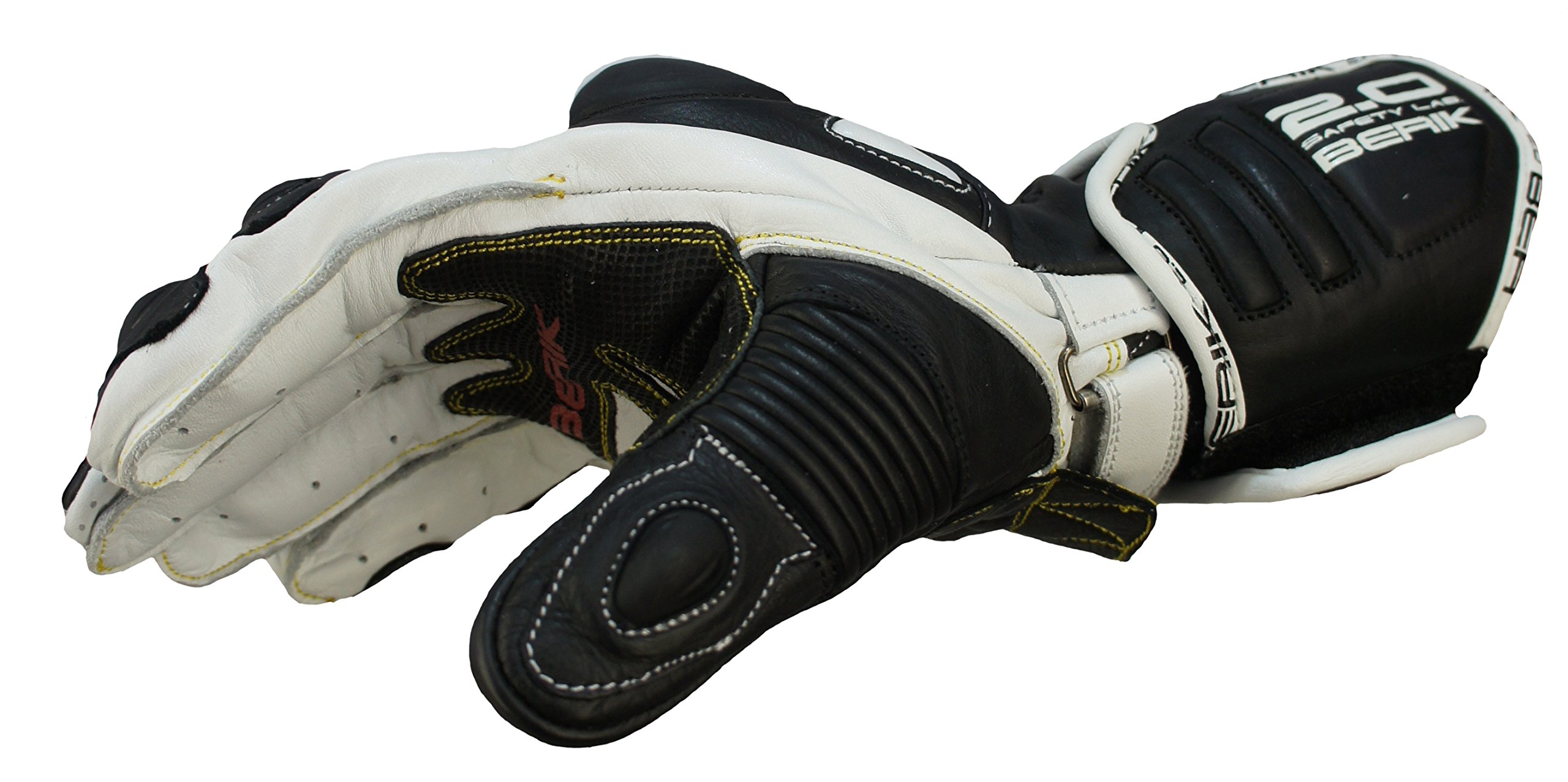 バイク用レーシンググローブ G-10722-BK ブラック/ホワイト　Mサイズ Amazon | BERIK 2.0 RACING GLOVE G-10722-BK BLACK SIZE：XL