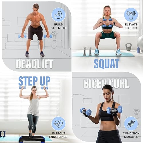 Miniatura 3 de Yes4All Mancuernas Hexagonales de Vinilo - Juego de 2 Mancuernas para Gimnasio en Casa y Entrenamiento de Fuerza (Opciones de Peso de 2-15 libras)