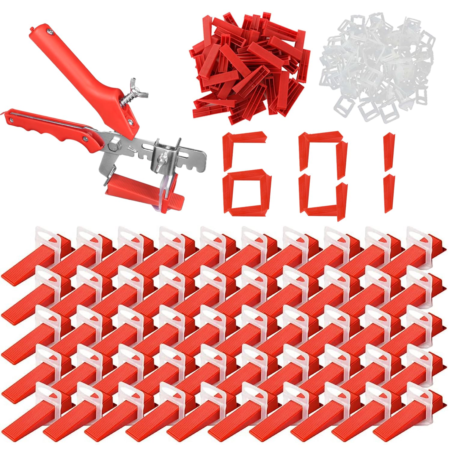 601 Pezzi Livellatori per Piastrelle Cunei per Piastrelle Distanziatori per Piastrelle Kit Sistema di Livellamento per Piastrelle Con Pinza per Piastrelle per Piastrelle per Piastrelle Pavimenti