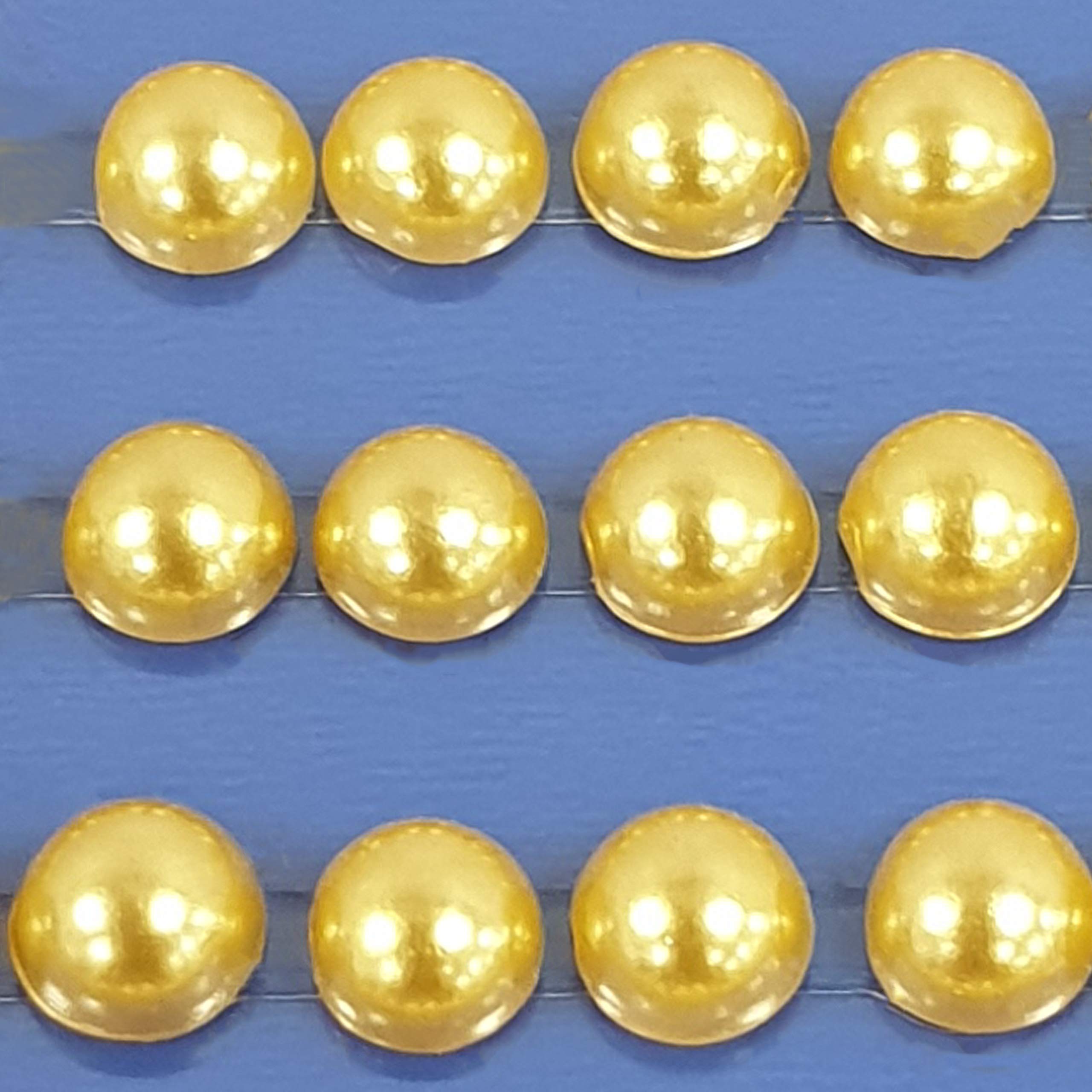 Self Adhesive Flat Back Gem / Pearl Sticker Sheet (4mm Gold Pearls, 240)